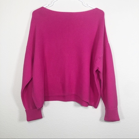 🔥French Connection oversized fuchsia sweater NWT Medium oversized - Picture 3 of 4